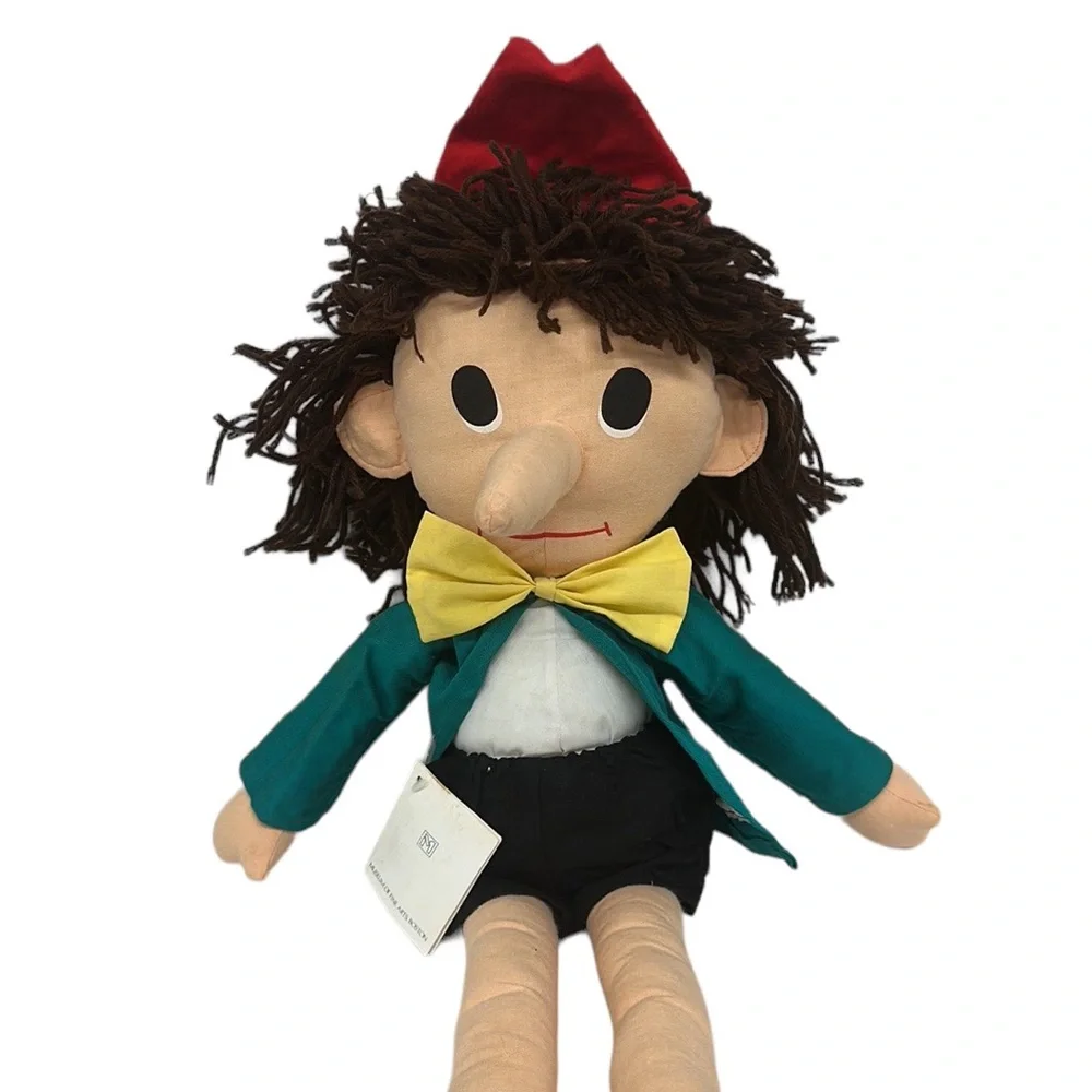 Vintage Pinocchio 31” Plush Collectible Stuffed Doll Museum of Fine Arts Boston
